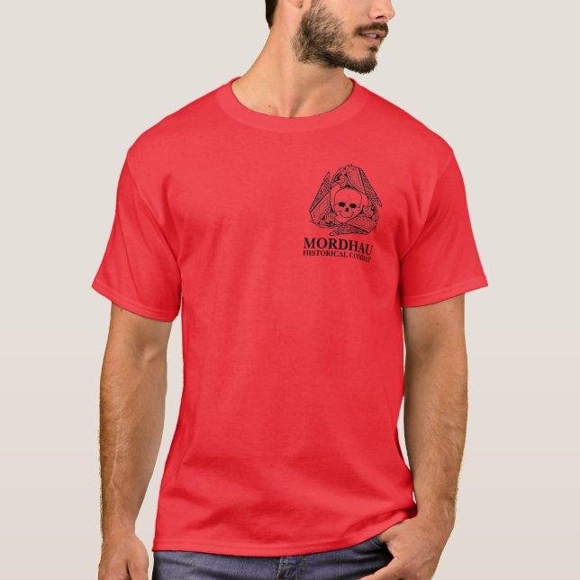 Basic Red Mordhau Historical Combat Shirt T Shirt (Framsida)