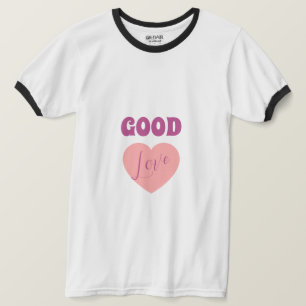 Basic Ringer T-Shirt (Svart/Vit Vivid)
