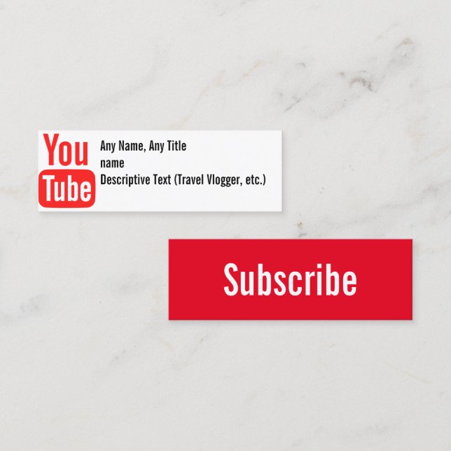 Basic Social-mediekort Mini Visitkort (Fram/baksida)