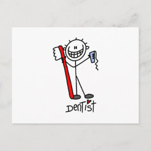 Basic Stick figur Dentist Vykort