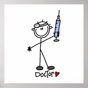 Basic Stick figur Doktor Poster