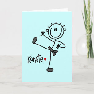 Basic Stick figur Karate T-shirts and Gifts Kort