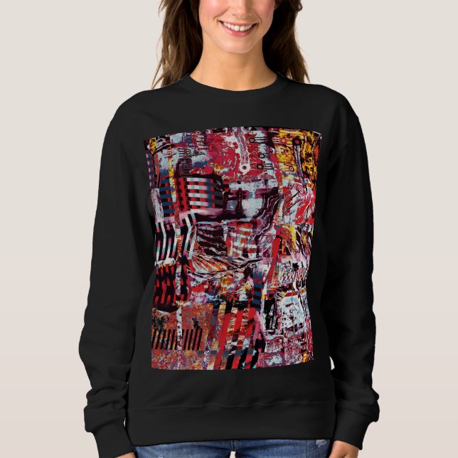 Basic Sweatshirt – Fragmenterad Puls T Shirt (Framsida)