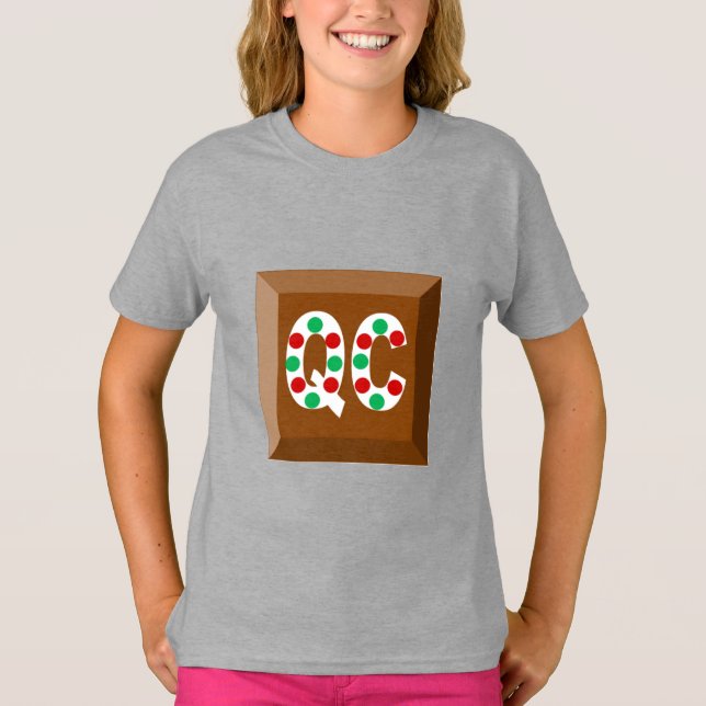 Basic T-Shirt CHOCOLATE QUEBEC för flickor (Framsida)