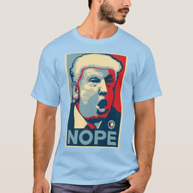 Basic T-Shirt - NOPE - Light Blue (Framsida)