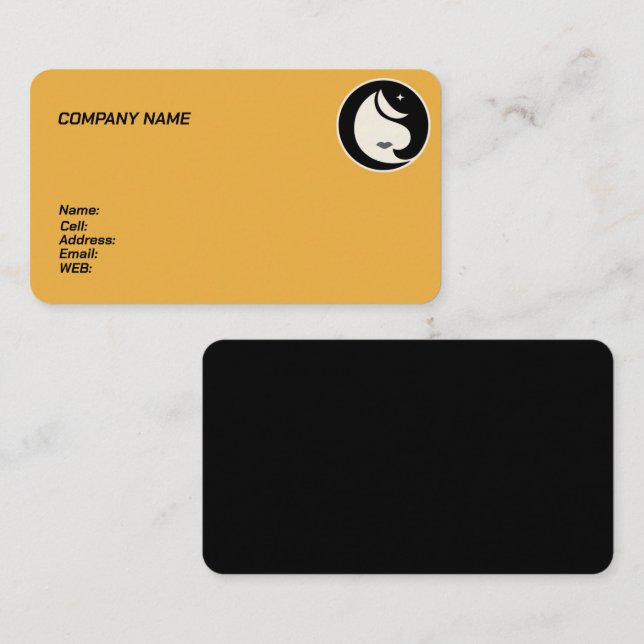 BASIC TEMPLATE AFFÄRSKORT hårsalon Visitkort (Fram/baksida)