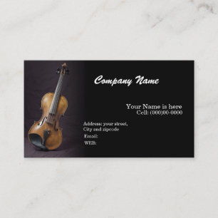BASIC TEMPLATE AFFÄRSKORT Violin, Music Visitkort