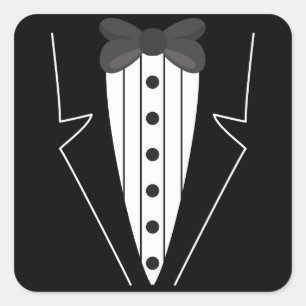 Basic Tuxedo-middagen Party Kostym Fyrkantigt Klistermärke