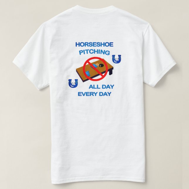 Basic White All Day HorseShoes Tee (Design baksida)