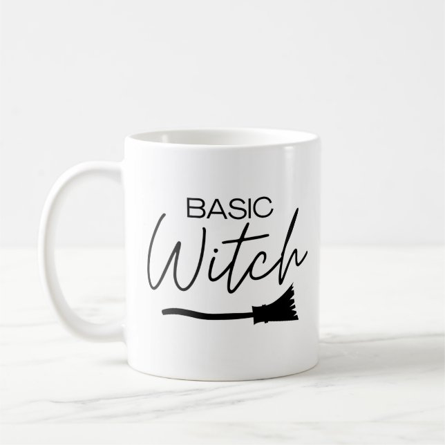 Basic Witch Broom Halloween Gift Kaffemugg (Vänster)