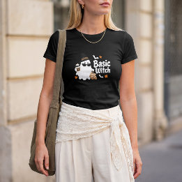 Basic Witch Ghost T-shirt | Glam Halloween-design