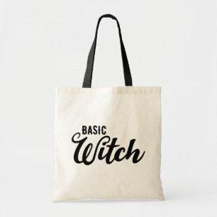 Basic Witch Halloween Typography Magic Wicca Tygkasse