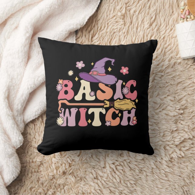 Basic Witch Halloween Witch Groovy Halloween Throw Kudde (Filt)