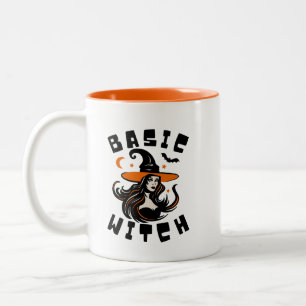 Basic Witch Mamma Girl Spooky Womens Halloween Gif Två-Tonad Mugg