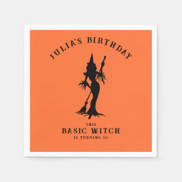 Basic Witch Modern Burnt Orange Halloween Pappersservett