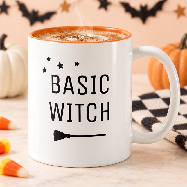 Basic Witch Modern Halloween Två-Tonad Mugg (Skapare uppladdad)