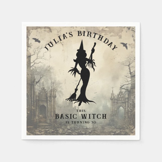 Basic Witch Modern Women Halloween Pappersservett (Framsidan)