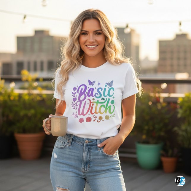 Basic Witch Modern Women Halloween T-Shirt (Skapare uppladdad)