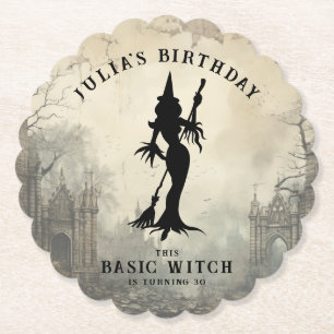 Basic Witch Modern Women Halloween Underlägg Papper