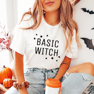 Basic Witch Modern Womens Halloween T Shirt