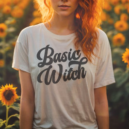 Basic Witch Retro Stil T Shirt