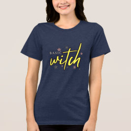 "Basic Witch" - Roligt- och Spooky-grafikdesign T Shirt