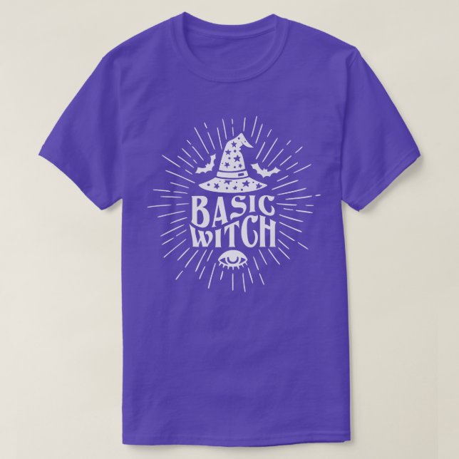 Basic Witch Witchy Woman Witch Vibes Halloween Wit T Shirt (Design framsida)