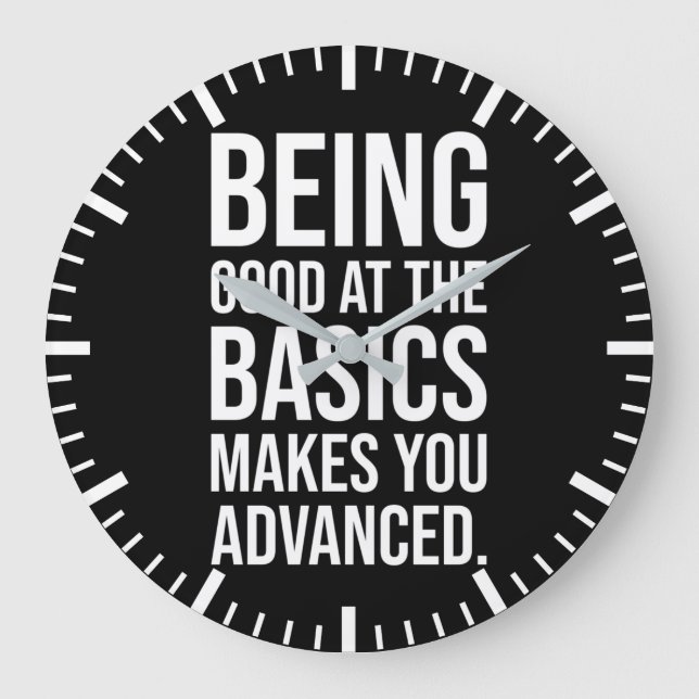 Basics vs Advanced - Gym, Hustle, Success Stor Klocka (Framsida)