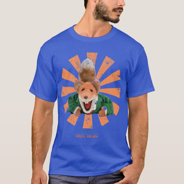 Basil Brush Retro Japanska vänner T Shirt (Framsida)
