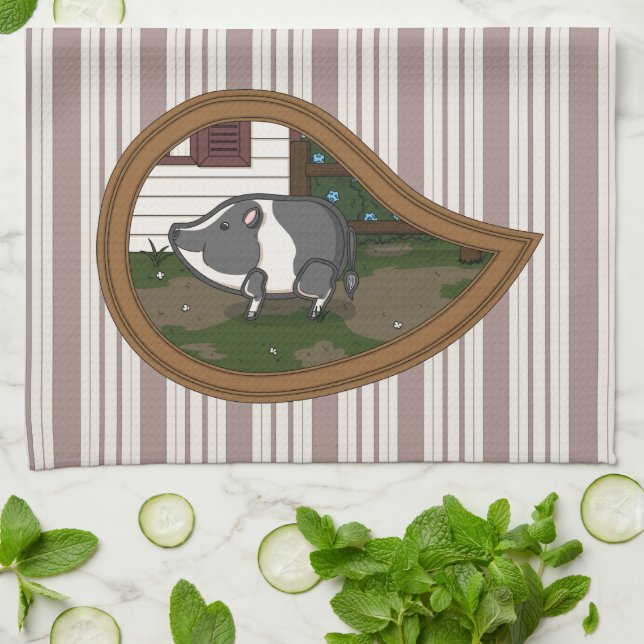 Basil Gris Handduk Kökshandduk (Vikta)
