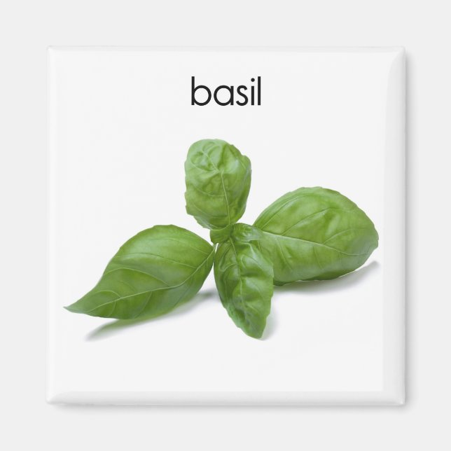 Basil kylskåp, magnet (Framsidan)