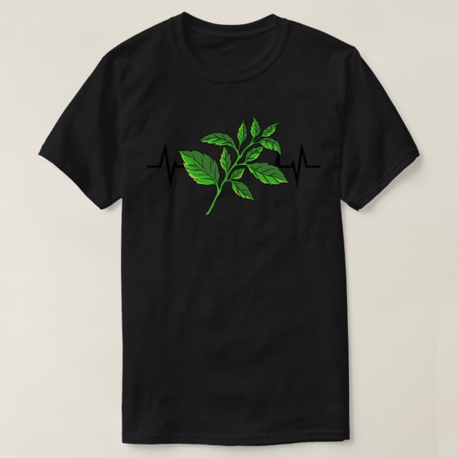 Basil Plant Heartslag T Shirt (Design framsida)