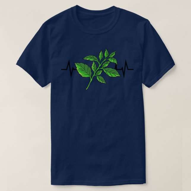 Basil Plant Heartslag T Shirt (Design framsida)
