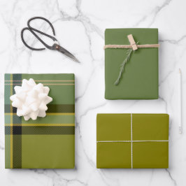Basil & Sage Wrapping Paper Flat Sheet Set of 3