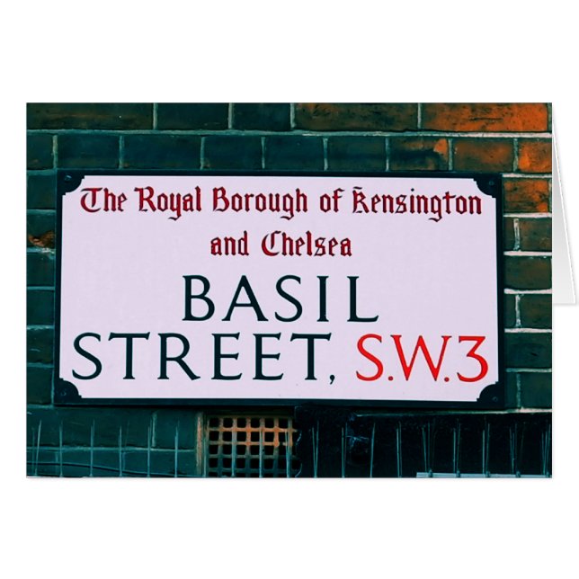 Basil Street - Kensington & Chelsea Hälsningskort (Framsidan Horizontal)