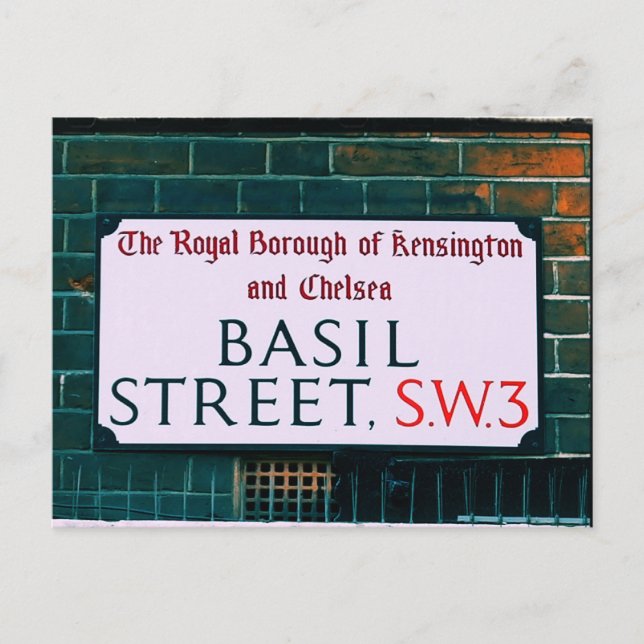 Basil Street - Kensington & Chelsea Vykort (Framsida)