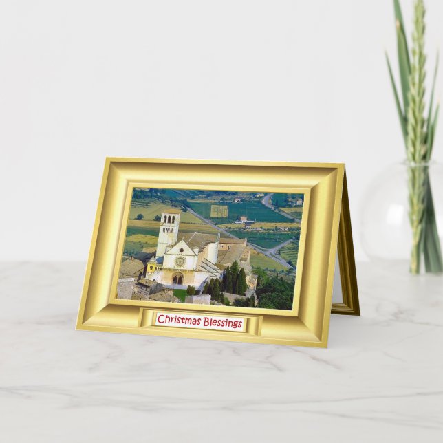 Basilica Assisi, italien Helgkort (Framsida)