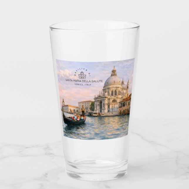Basilica di Santa Maria della Salute Venedig Akvar Glaskopp (Framsida)