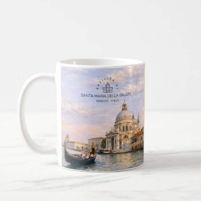 Basilica di Santa Maria della Salute Venedig Akvar Kaffemugg (Vänster)