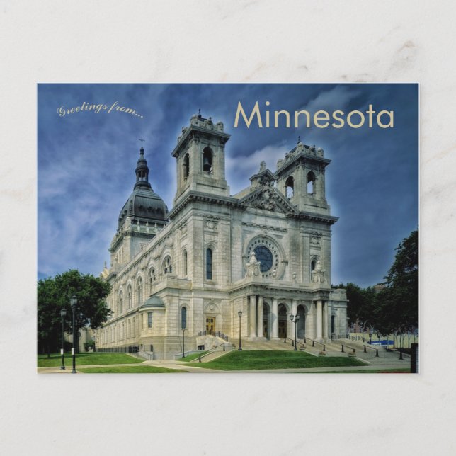 Basilica från Saint Mary Minneapolis Minnesota Vykort (Framsida)