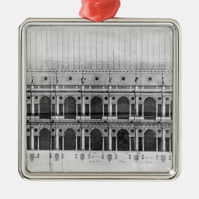 Basilica Palladiana på Vicenza Julgransprydnad Metall (Framsidan)
