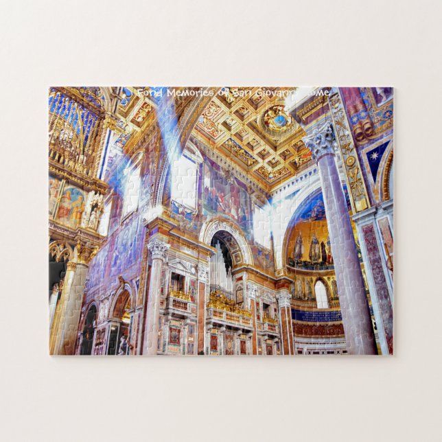 Basilica San Giovanni Rom. Jigszle Puzzle Pussel (Horisontell)