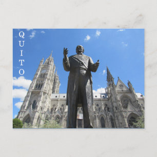 basílica staty quito vykort