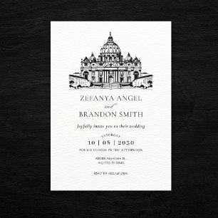 Basilica Vatican bröllop Inbjudningar