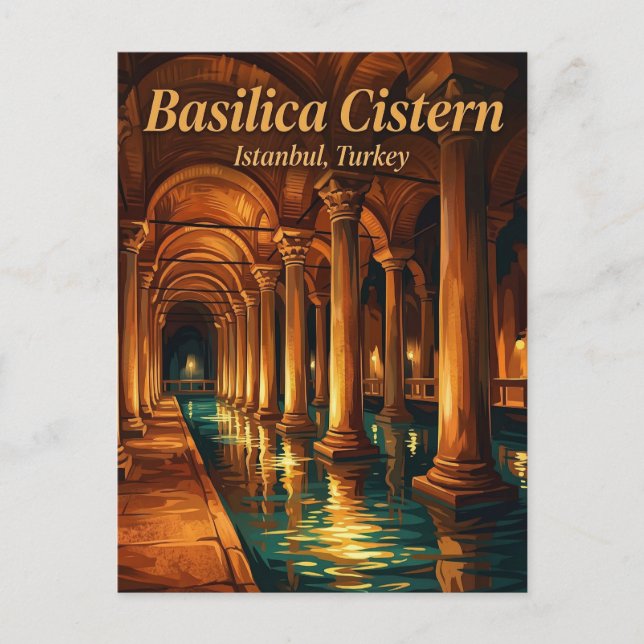 Basilicacisternan, Istanbul, Marmara Vykort (Framsida)