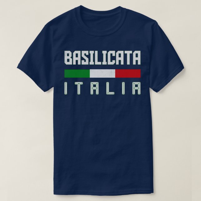 Basilicata Italia Italien Typography Design T Shirt (Design framsida)