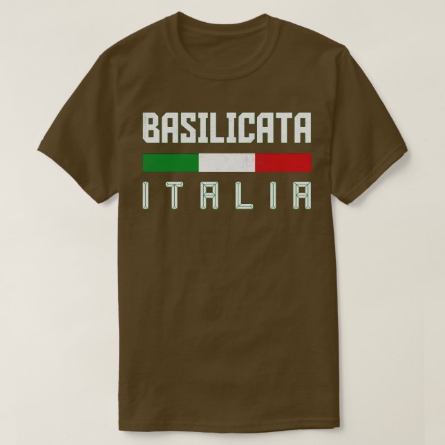Basilicata Italia Italien Typography Design T Shirt (Design framsida)