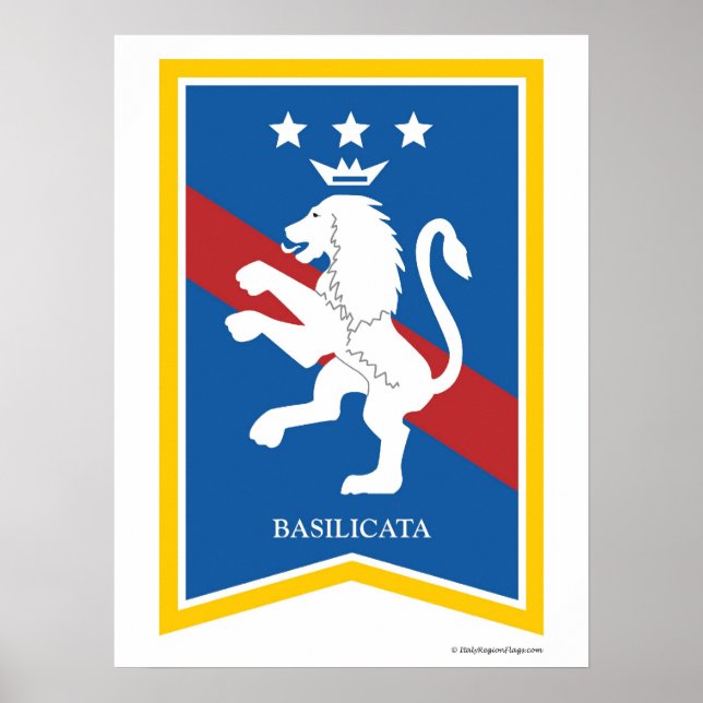 Basilicata italien Region Poster (Framsidan)