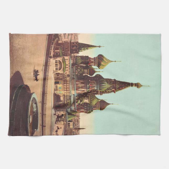 Basilika i Röda torget Moskva Kökshandduk (Horisontell)