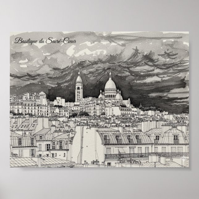 Basilikan Sacré-Cœur Poster (Framsidan)